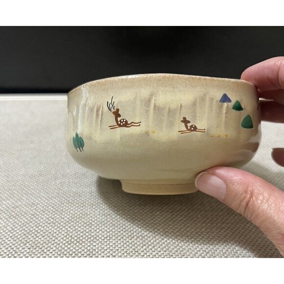 Vtg. Japanese Akahada ware tea bowl handmade Masando Oshino pottery Signed - Picture 5 of 15